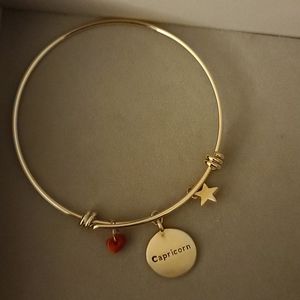 Gold Capricorn Bangle